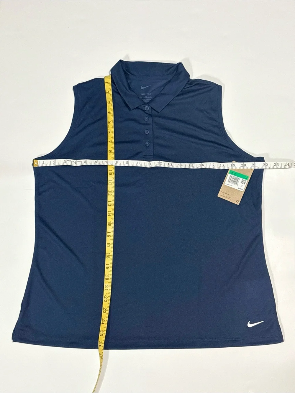 Nike Women’s Navy Sleeveless Polo Tank Top Dri-fit victory Golf top DH2312-451